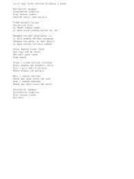 Chord dasar kunci gitar & lirik lagu ©chordtela.com. Rindu Serindu Rindunya Lirik
