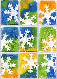 Beautiful Salt Watercolor Winter Snowflake Art Project For Kids Christmas Art Projects Snowflakes Art Winter Crafts
