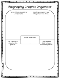 Biography Graphic Organizer Printable That Are Smart