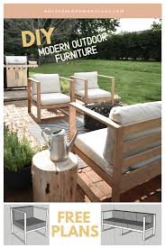 3 pieces of patio sets including 2 chairs and 1 glass coffee table. Diy Modern Outdoor Sofa House On Longwood Lane