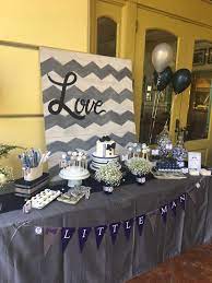 Navy Blue And Gray Themed Baby Shower Grey Baby Shower Baby Shower Desserts Boy Baby Shower Themes