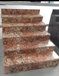 Floors, doors, trim, and the railing. Polished Finish Slab Alaska Red Granite Steps Thickness 16mm Rs 132 Square Feet Id 22634362173