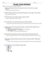 Qr periodic table what is gold's mass number? Kami Export Periodic 20trends 20worksheet Pdf Name Date Periodic Trends Worksheet Directions Use Your Notes To Answer The Following Questions 1 Rank Course Hero