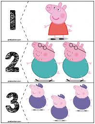 Free Educational Materials Peppa Quantity Puzzles Preschool Activities Numbers Preschool Autism Activities