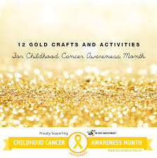 Wear the ribbon throughout september to spread awareness, order your gold ribbon here to help fund research. 12 Gold Crafts And Activities For Childhood Cancer Awareness Month The Craft Train
