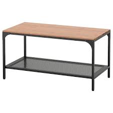 Snughome retro coffee table with storage, mid century coffee tables for living room, modern wood look coffee table with open storage shelf and drawer for home, office, easy assembly, rustic brown. Fjallbo Black Coffee Table 90x46 Cm Ikea