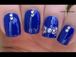 Elegant Blue Rhinestone 3d Bow Nail Art For Short Nails Youtube I bet you'd like the option to grow out your nails so that you can get all those cute nail arts.