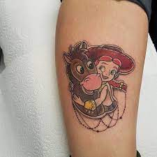 Jessie And Bullseye On Becky Toy Story Is Her Son S Favourite Thanks For Asking Me To Do This For You Becky Toy Story Tattoo Cartoon Tattoos Bullseye Tattoo