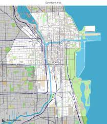 Maybe you would like to learn more about one of these? Chicago Cityscape Map Of Building Projects Properties And Businesses In The Downtown Area Custom Place