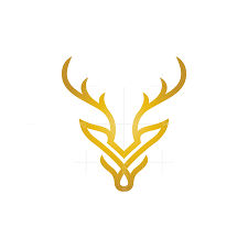 Golden Deer Head Logo Pet Logo Design Logo Design Logo Deer