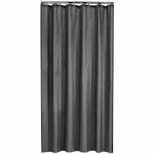 1 shower curtain 12 plastic hooks Gamma Extra Long Shower Curtain 78 X 72 Inch Dark Gray Fabric Walmart Com Walmart Com