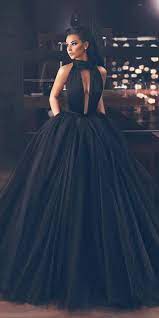 33 Beautiful Black Wedding Dresses That Will Strike Your Fancy In 2020 Fancy Wedding Dresses Ball Dresses Black Wedding Dresses