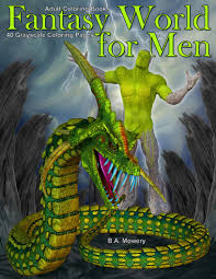Scuff marks, but no holes or tears. Fantasy World For Men Coloring Book For Adults Life Escapes Grayscale Coloring Ebooks Pdf