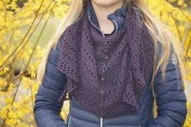 If you thought of lace shawls as only delicate wisps, take a look at some of these free knitting patterns for shawls and wraps in cotton yarn, bulky yarn, and worsted yarn. Blackberry Crescent Shawl