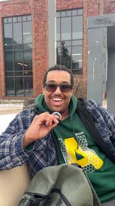 Aaron is playing hide and seek while showing you his favourite study spots 