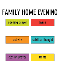 Delighted To Be Family Home Evening Printable Chart