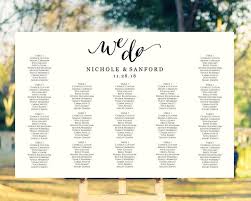 We Do Wedding Seating Chart Template In Four Sizes Wedding