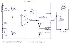 Light activated switch circuit diagram simple circuit circuit. Photocell Based Night Light