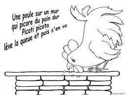 Coloriages Comptines Comptines Chansons Comptines Comptine Maternelle