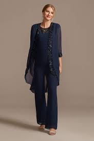 Dressy Pants Suits And Jumpsuits David S Bridal A wedding suit typically consists of a blazer, top, and tailored pants. dressy pants suits and jumpsuits