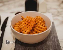 Kick up any party by swapping out regular fries for this awesome version of sweet potato fries. Air Fryer Frozen Waffle Fries Air Fryer Recipes Reviews Airfrying Net