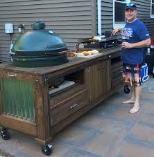 Griddle Table Wood By Dana Outdoor Grill Station Outdoor Kitchen Diy Outdoor Kitchen