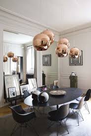 modern dininr room decor elegant dining area pendants by tom dixon via cote maison http www bocad modern dining room house interior dining room lighting