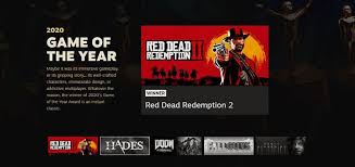 Red Dead Redemption 2 Wins Game Of The Year On Steam