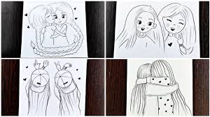 See more ideas about desene artistice, desen persoane, desen. Desene Cu Fete Desenez Prietene Fete InvaÈ›Äƒ SÄƒ Desenezi O FatÄƒ Youtube