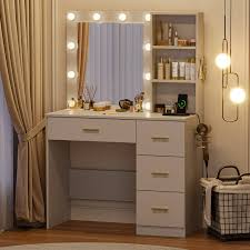 Cottinch Vanity Desk With Lighted