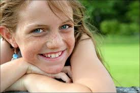 happy, with freckles