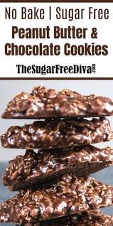I Am Pretty Excited About This Recipe For No Bake Sugar Free Chocolate Peanut Butter Sugar Free Peanut Butter Sugar Free Recipes Desserts Sugar Free Cookies