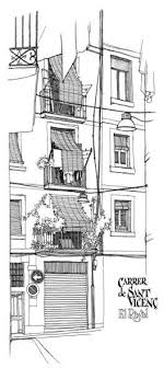 Autour de la ville, les communes qui l'entourent sont appelées la banlieue. Album Barcelone Xavier Boutin Dessins Dessin Paysage Urbain Croquis Urbain Ville Dessin