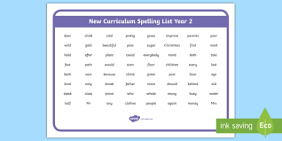They teach spelling through sight, sound, and touch. Year 2 Spelling Words Pdf New Curriculum Spelling Words