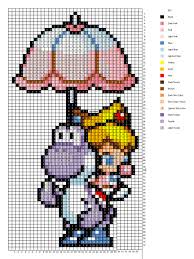 19.84 cm x 12.06 cm (1 over on 16ct) Baby Peach And Yoshi Pattern By H3llok66aren99 On Deviantart
