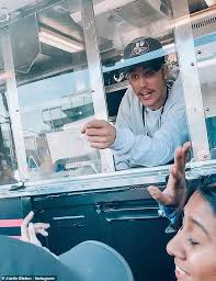 She began acting as a child, and her role in the movie the horse whisperer brought her critical acclaim at johansson married canadian actor ryan reynolds in september 2008, in a small ceremony in british columbia, canada. Justin Bieber Serves Up Sandwiches In Yummy Food Truck Alongside James Corden For Late Late Show Daily Mail Online