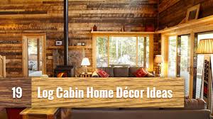 This deep orange wall sets off an earthy palette of gold, pea green, and light brown. 19 Log Cabin Home Decor Ideas