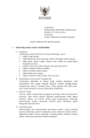 Nomor sop tanggal pembuatan tanggal revisi tanggal efektif disahkan oleh nama sop pelayanan surat masuk kualifikasi pelaksana 1 uu nomor 32 tahun 2004 tentang pemerintahan daerah 1 memiliki kewenangan untuk membuat surat keluar 2 pp no. Pdf Lampiran Permenkes 75 Tahun 2014 Tentang Puskesmas Dr Kamal Amiruddin Mars Academia Edu