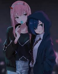 Zero Two Ichigo Anime Sisters Darling In The Franxx Anime Best Friends