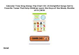 Calendar Time Sing Along Flip Chart Cd 25 Delightful Songs