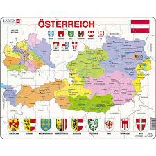 Österreich panorama karte 116 x 66cm. Rahmen Puzzle 70 Teile 36x28 Cm Karte Osterreich Politisch Larsen Mytoys
