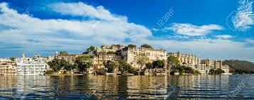 India Luxury Tourism Concept Background - Panorama Of Udaipur ...