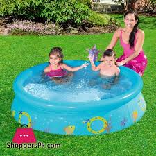 Buy Bestway My First Fast Set Spray Pool 5 Feet X 15 Inch 57326 At Best Price In Pakistan Spray Pool Kid Pool Pool Designs