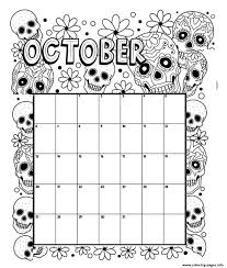 Free march 2020 calendar printable, week starts on sunday, us letter format (horizontal layout), one month per page, 12 pages.available in docx (ms word), pdf (adobe reader pdf) and jpg. October Coloring Calendar Coloring Pages Printable