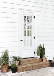 Check that the threshold is straight and even. Diy Outdoor Wood Steps The Merrythought