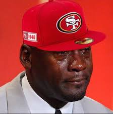 Niner Garcia 😭😭😭 like a baby after 49ers loss.