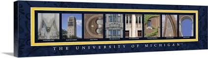 College Campus Art Michigan University Of Michigan Campus Letters Panoramic Canvas Art By Campus Letter Art From Great Bi Grey Art Blue Art Blue Wall Art
