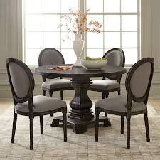 Scott Living Antique Black Round Dining Table Lowes Com Black Round Dining Table Round Dining Room Dining Table Black