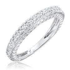 Anastasia White Gold Wedding Rings Wedding Ring Trio Sets Wedding Rings For Women