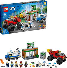Amazon Com Lego City Police Monster Truck Heist 60245 Police Toy Cool Building Set For Kids New 2020 362 Pieces Lego City Police Lego City Monster Trucks
